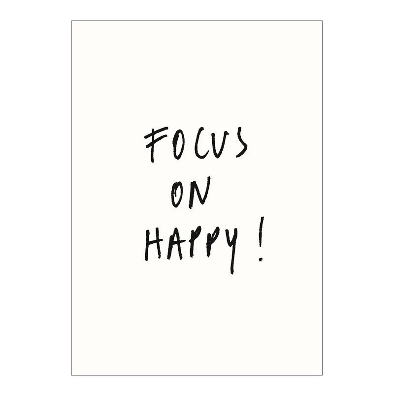 postkaart focus on happy