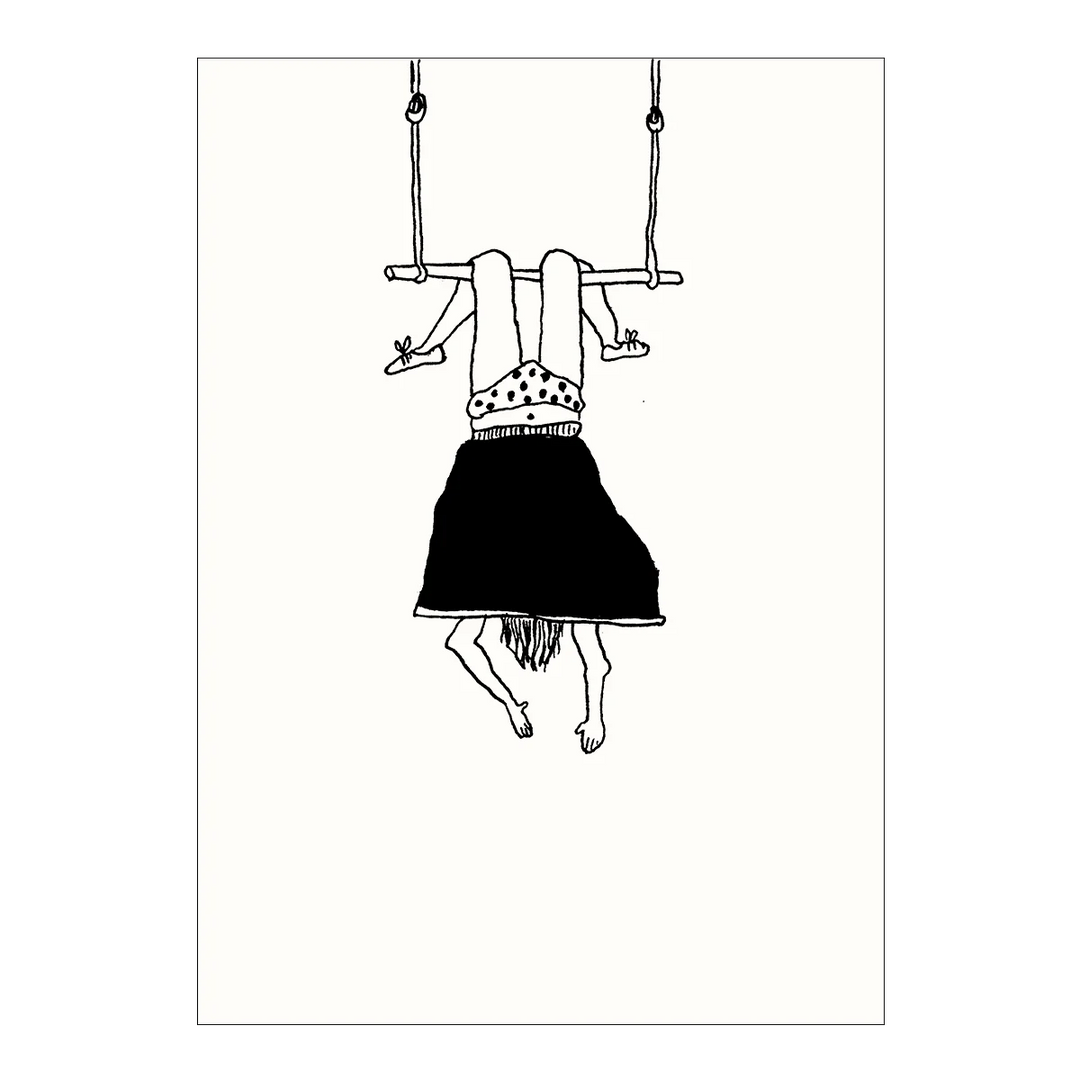 postkaart trapeze girl