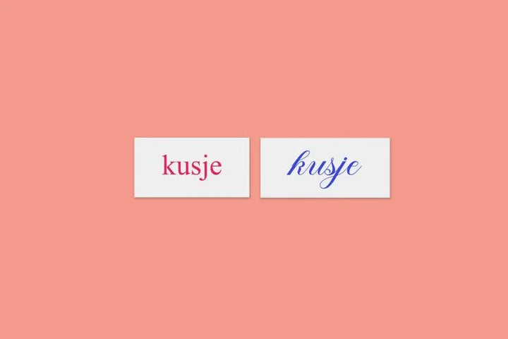 Opstrijkpatch: kusje - kusje