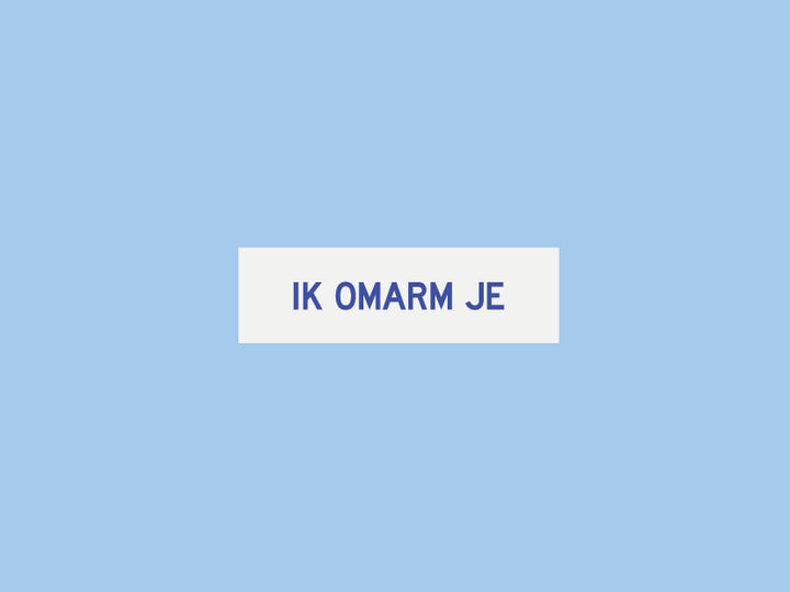 Opstrijkpatch: ik omarm je