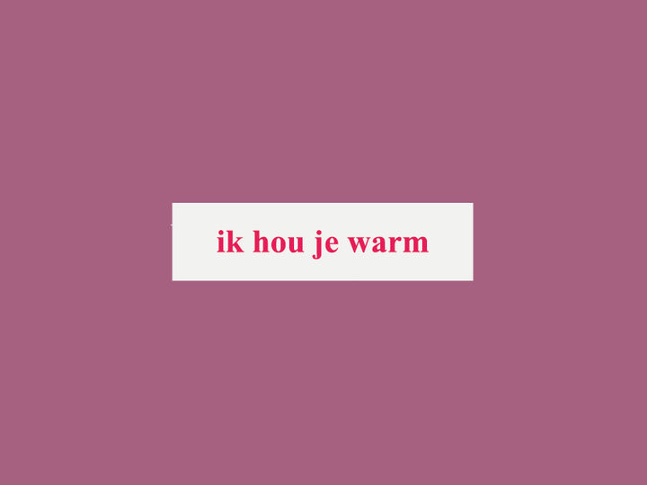 Opstrijkpatch: ik hou je warm