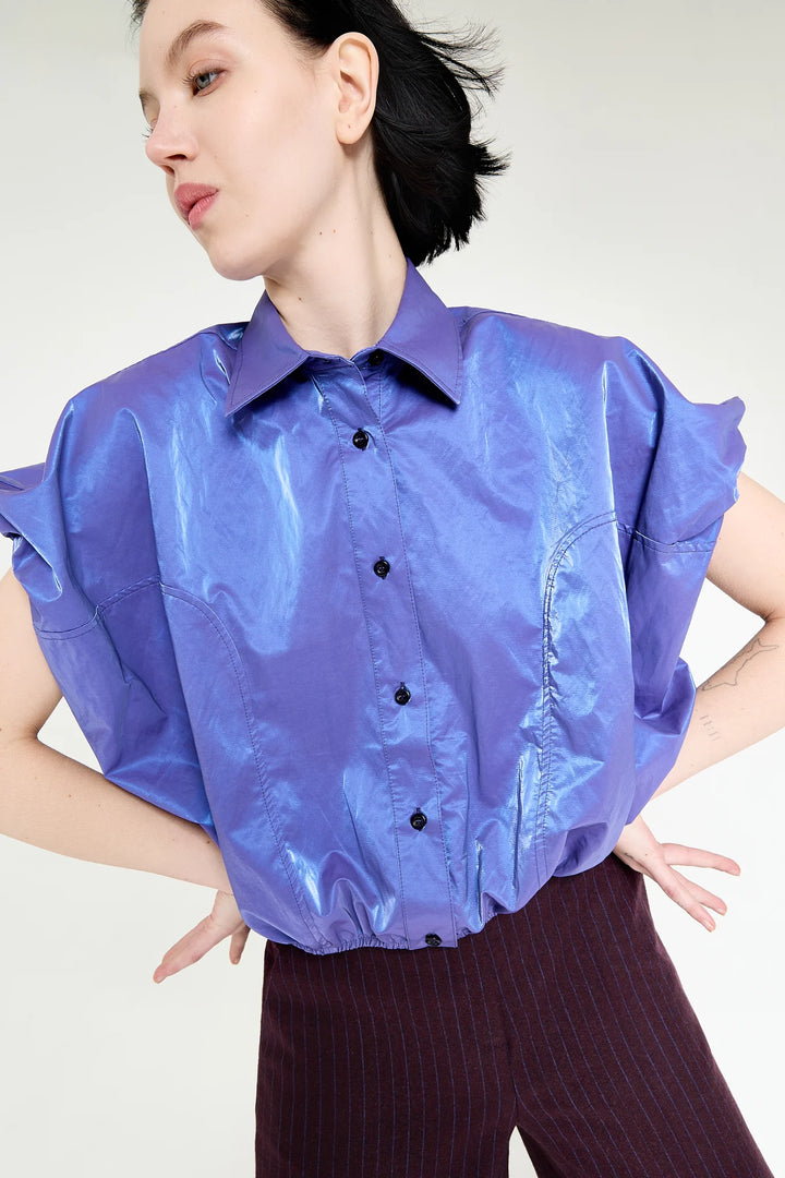 Blauwe blouse
