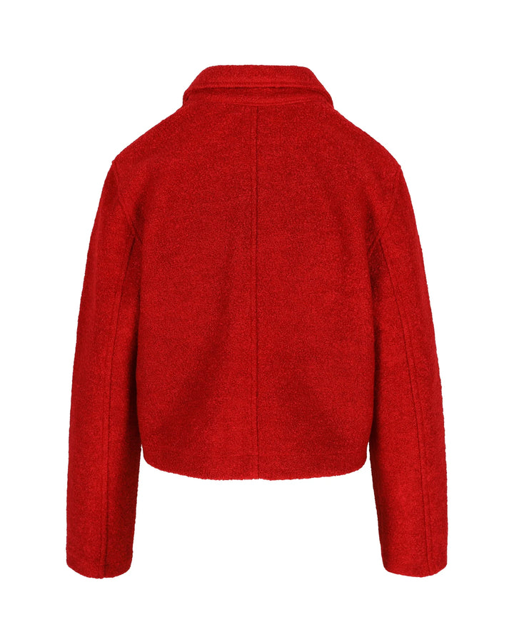 Bouclé jasje – bold in red