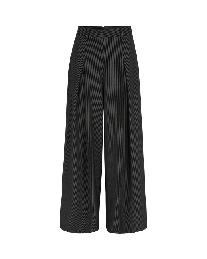 Zwarte broek met  krijtstreep
