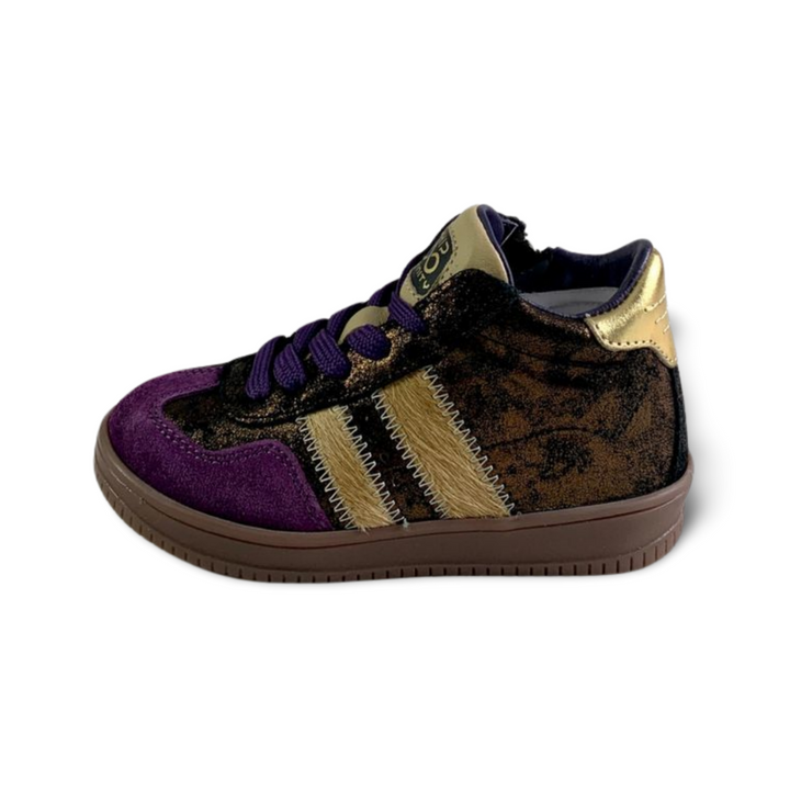 Sneaker paars en brons