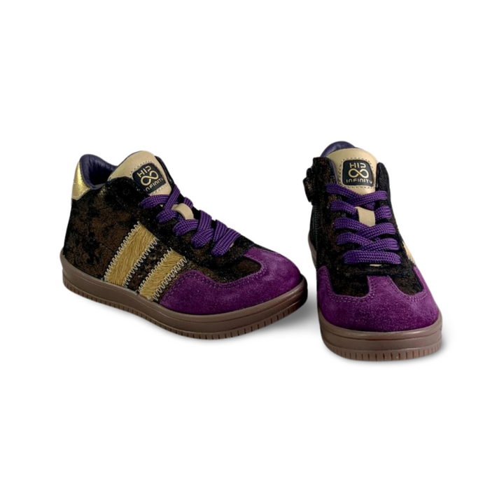 Sneaker paars en brons