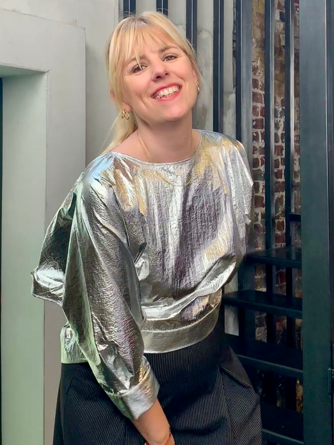 Metallic blouse