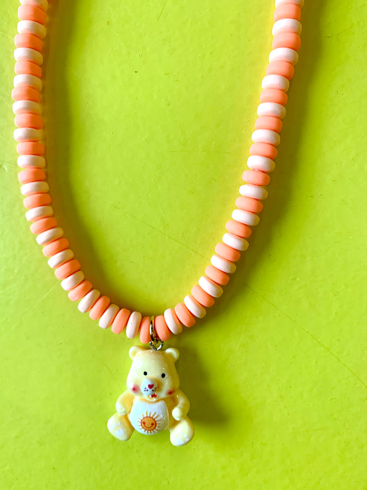Ketting troetelbeertje geel