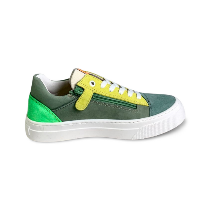 Sneaker met groene accenten