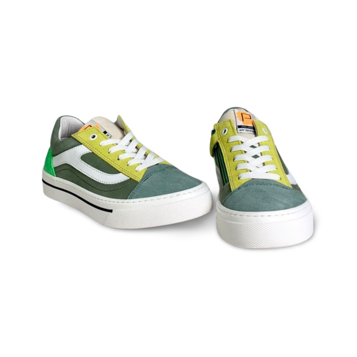 Sneaker met groene accenten